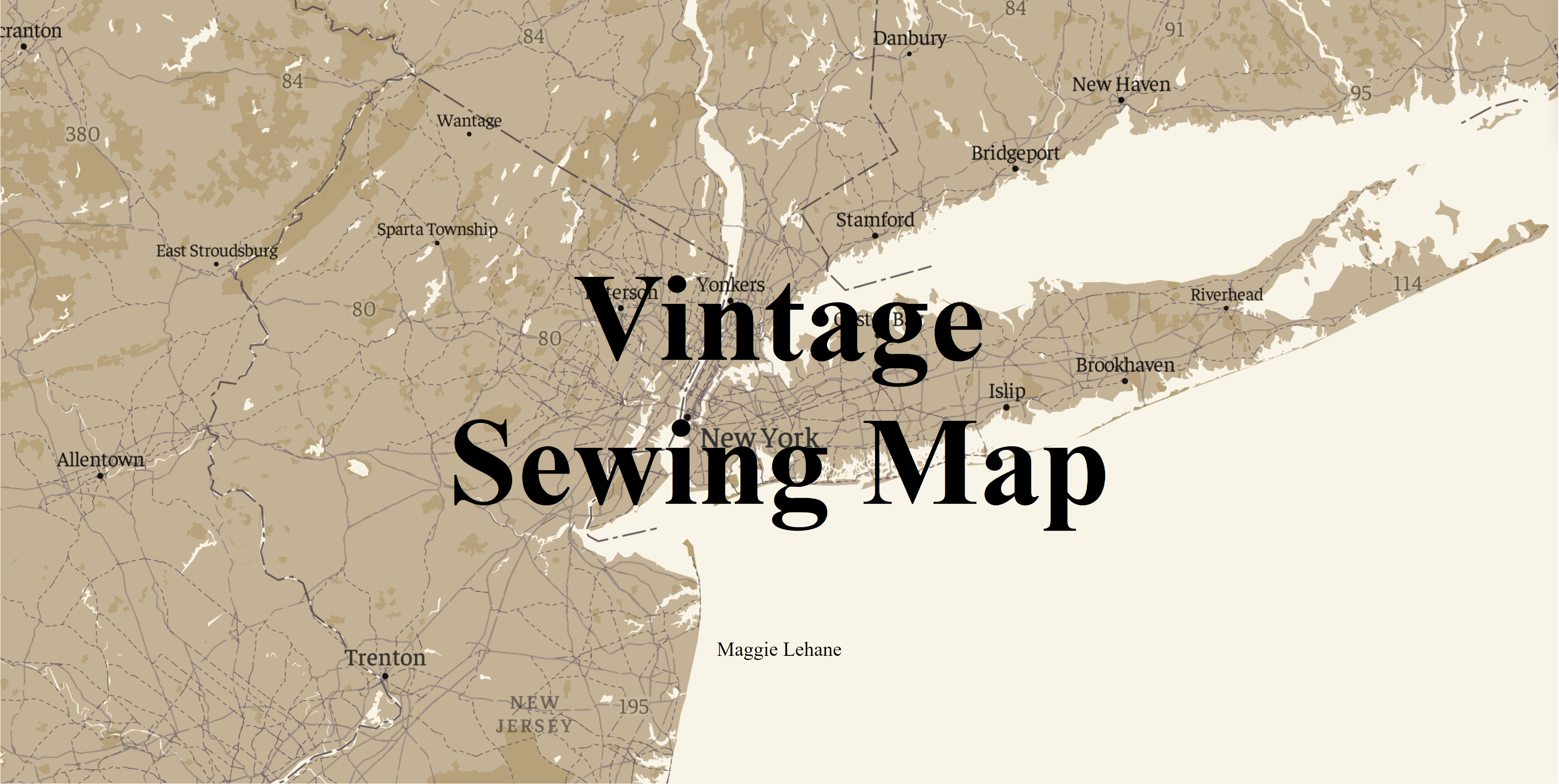 vintage sewing map tileset